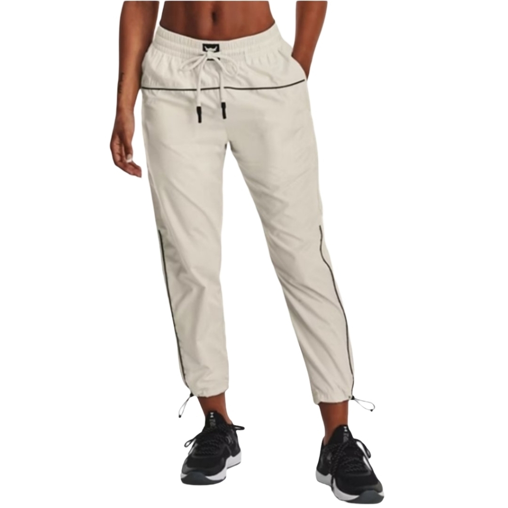 UNDER ARMOUR Project Rock Brahma White Track Pants Joggers Medium